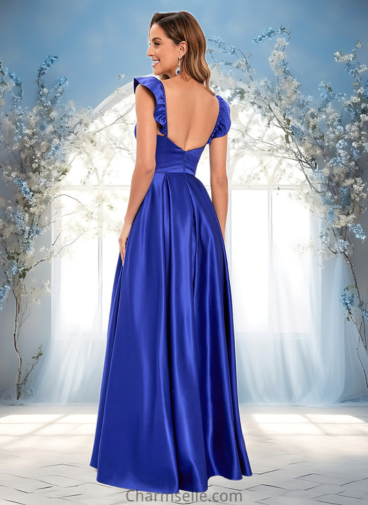 Averie Ball-Gown/Princess Sweetheart Floor-Length Satin Prom Dresses DNP0025859