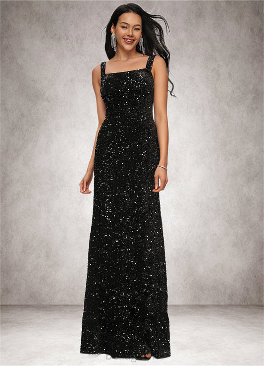 Precious Sheath/Column Scoop Floor-Length Sequin Prom Dresses DNP0022228