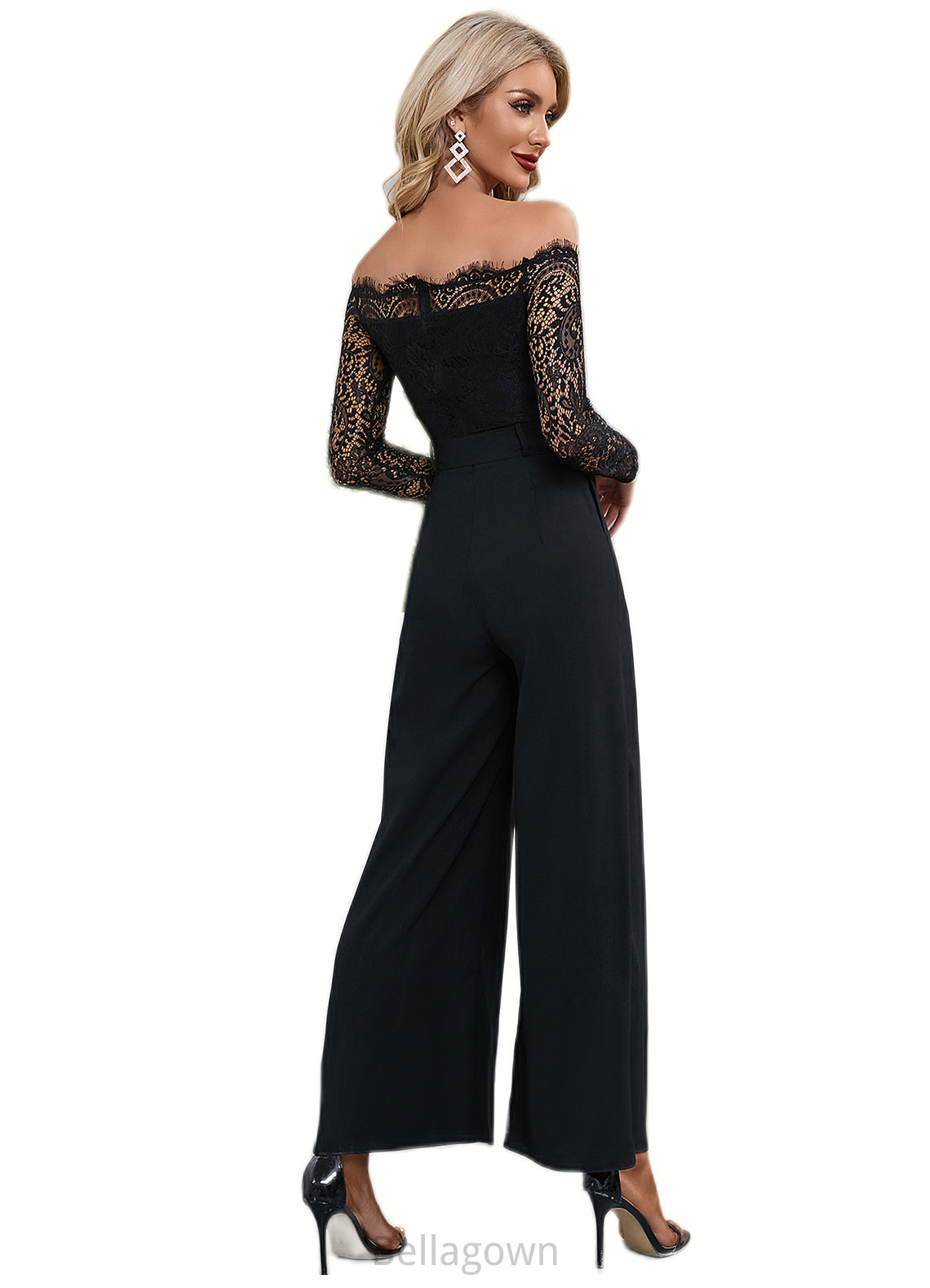 Elise Cold Shoulder Elegant Jumpsuit/Pantsuit Polyester Asymmetrical Maxi Dresses DNP0022319