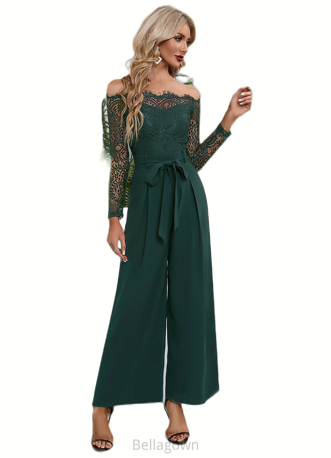 Elise Cold Shoulder Elegant Jumpsuit/Pantsuit Polyester Asymmetrical Maxi Dresses DNP0022319