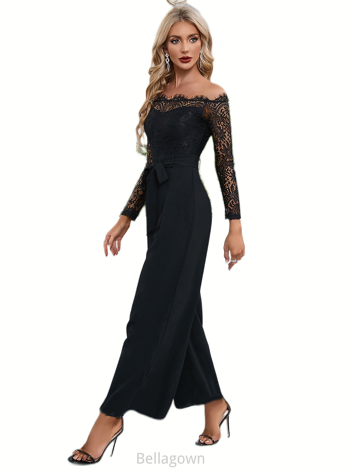 Elise Cold Shoulder Elegant Jumpsuit/Pantsuit Polyester Asymmetrical Maxi Dresses DNP0022319