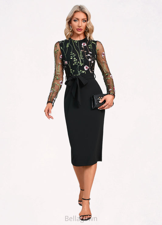 Maia Scoop Elegant Sheath/Column Polyester Dresses DNP0022374