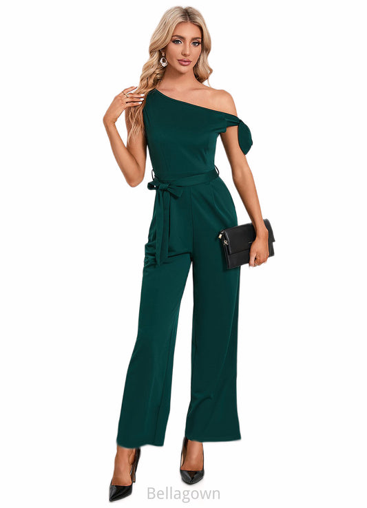 Scarlet One Shoulder Elegant Jumpsuit/Pantsuit Cotton Blends Maxi Dresses DNP0022491