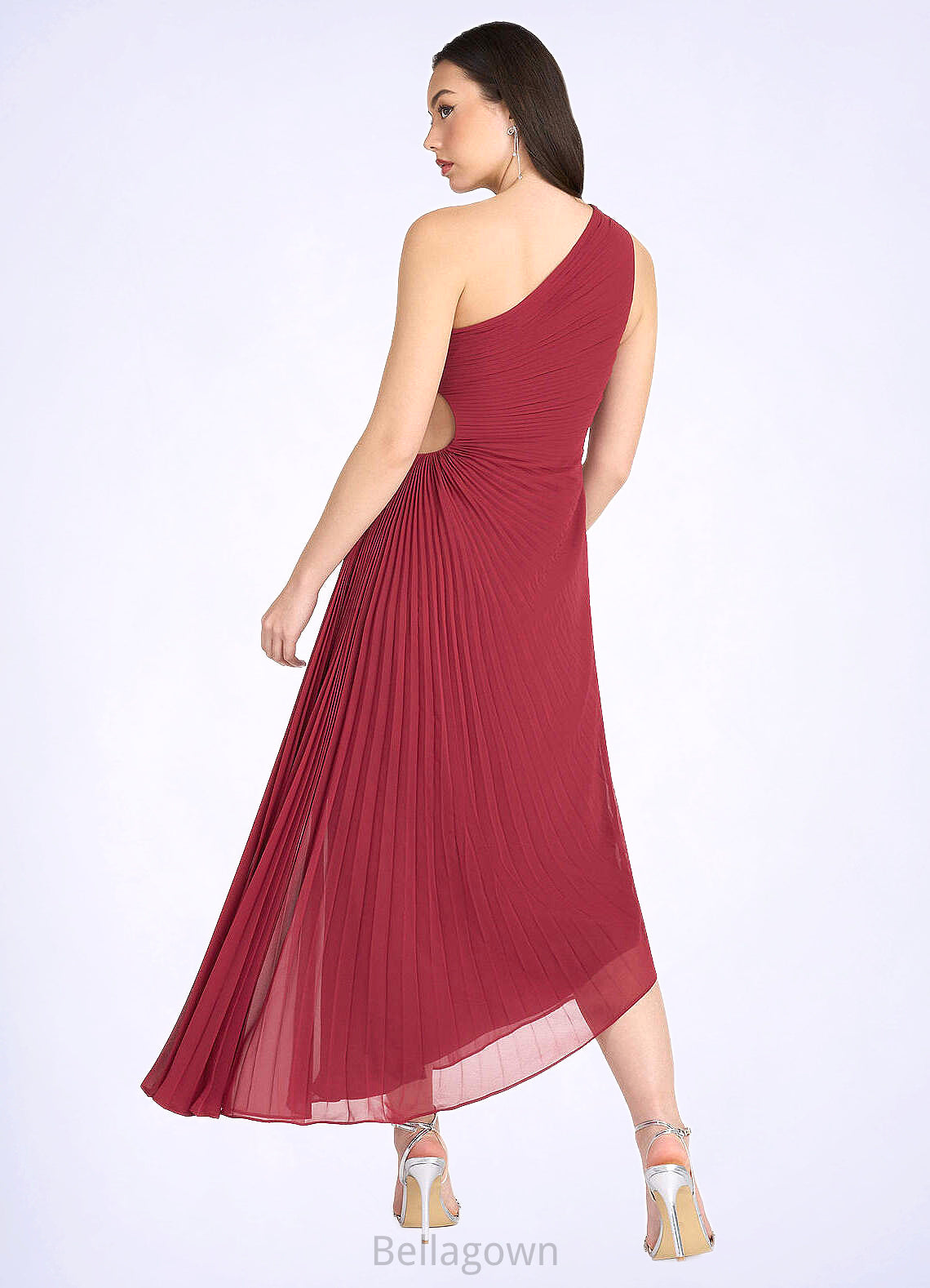 Brynn Angelina Ruby Red Asymmetrical Dress Atelier Dresses | Azazie DNP0022892