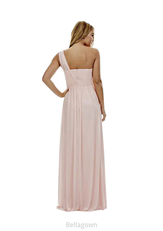 A-Line/Princess One-Shoulder Long/Floor-Length Chiffon Bridesmaid Dresses Emilie DNP0025329