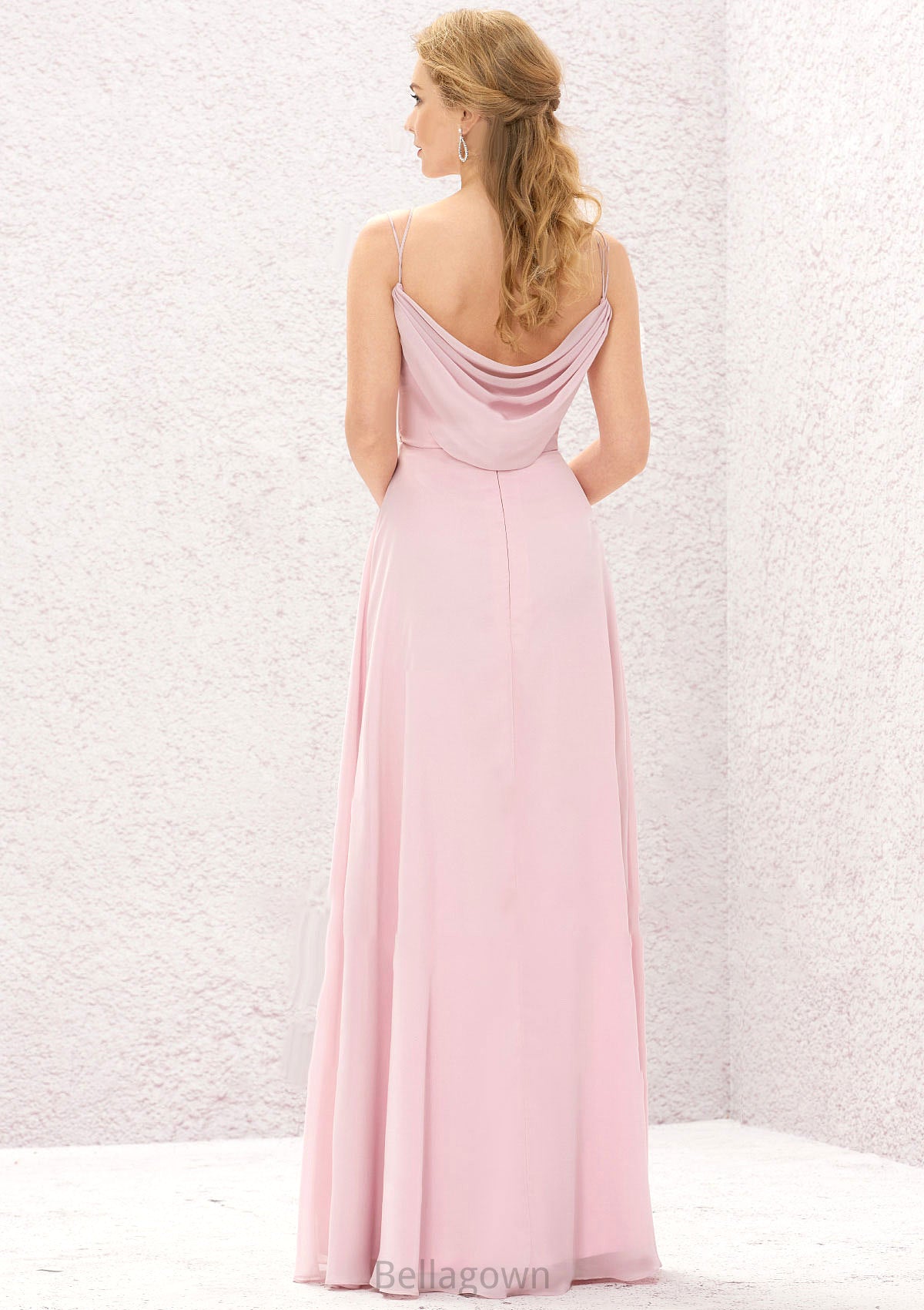 A-line Sweetheart Sleeveless Long/Floor-Length Chiffon Bridesmaid Dresses With Pleated Carolina DNP0025335