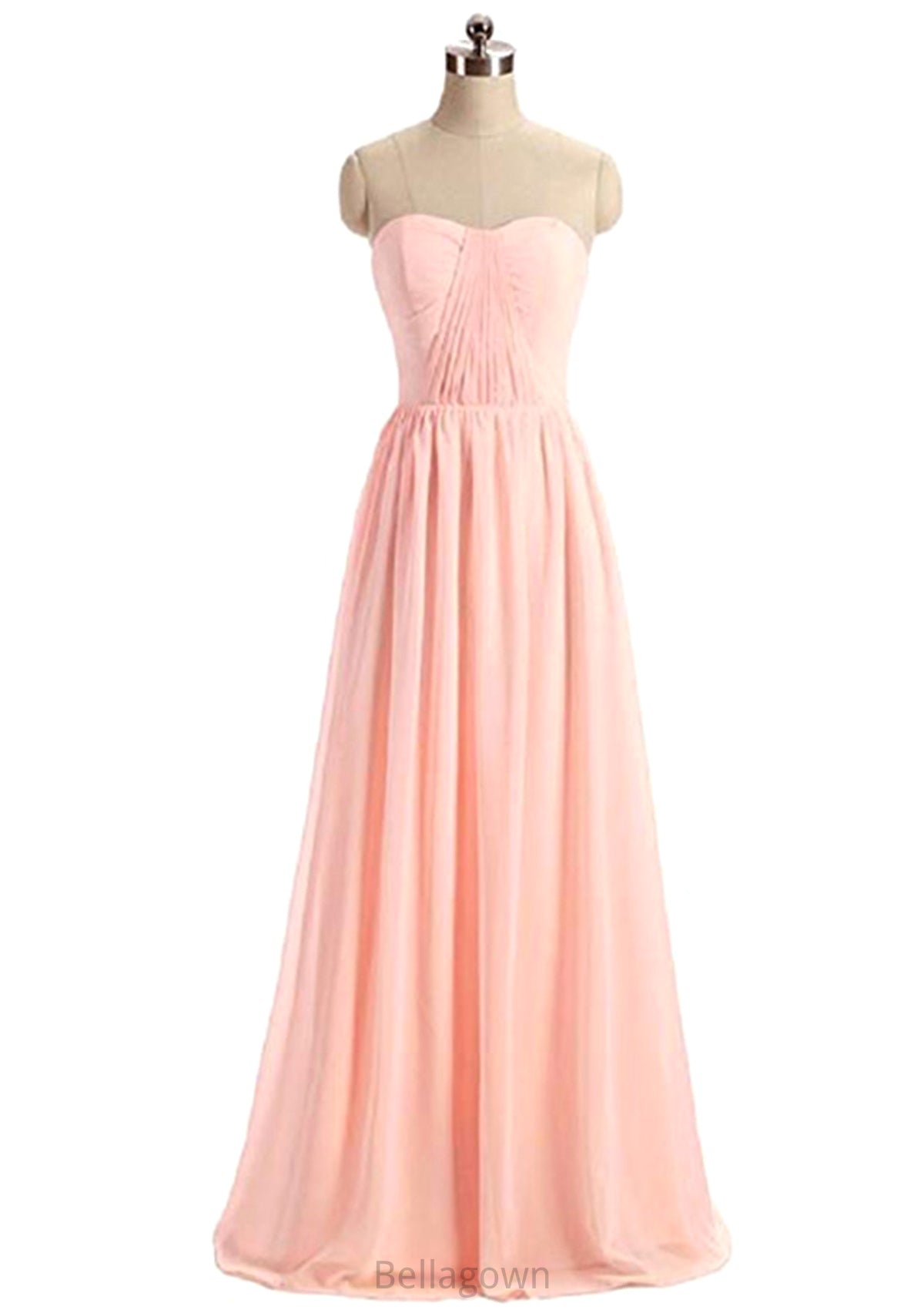 Sweetheart Sleeveless Long/Floor-Length A-Line/Princess Chiffon Bridesmaid Dresses Taniyah DNP0025418