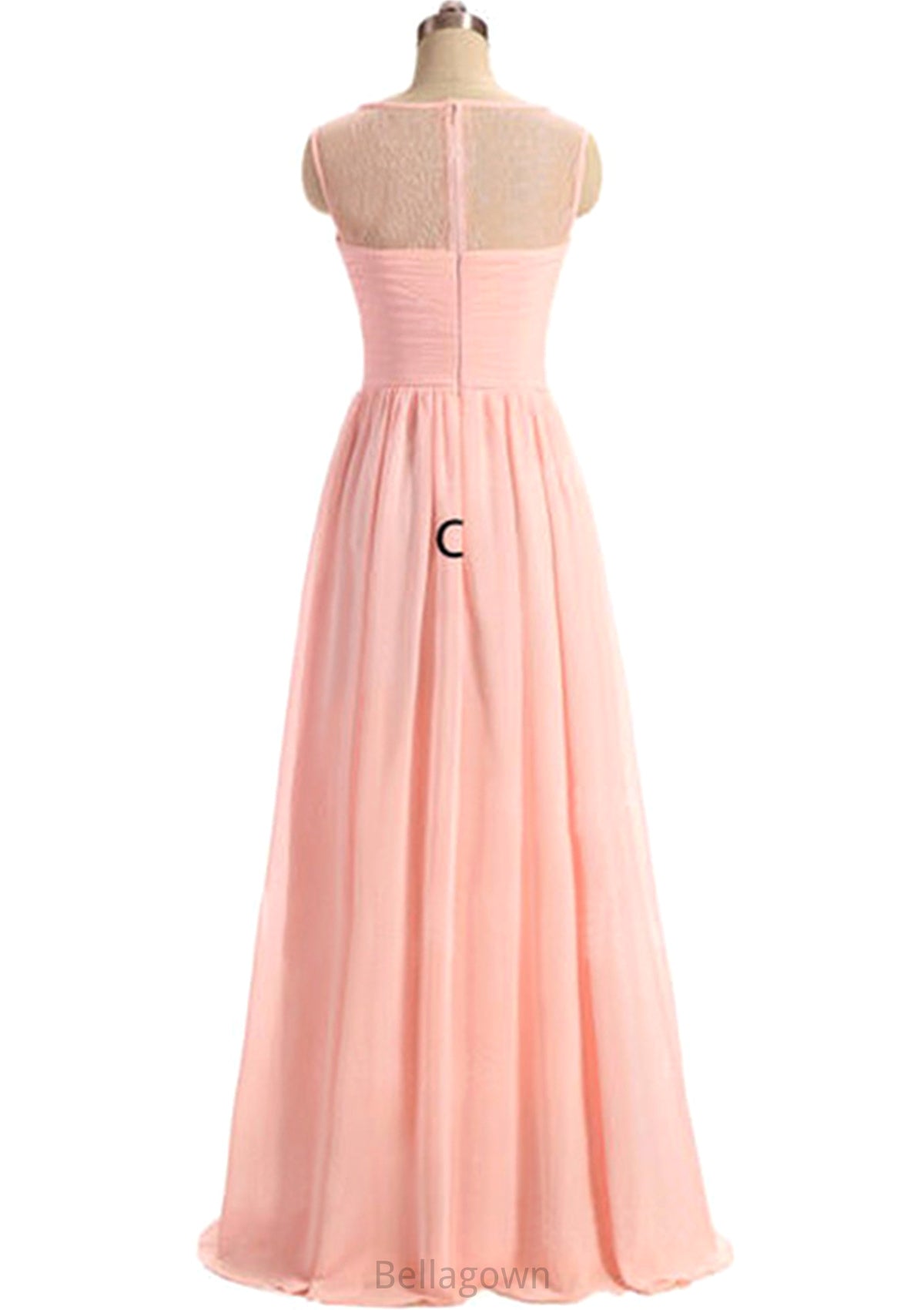 Sweetheart Sleeveless Long/Floor-Length A-Line/Princess Chiffon Bridesmaid Dresses Taniyah DNP0025418