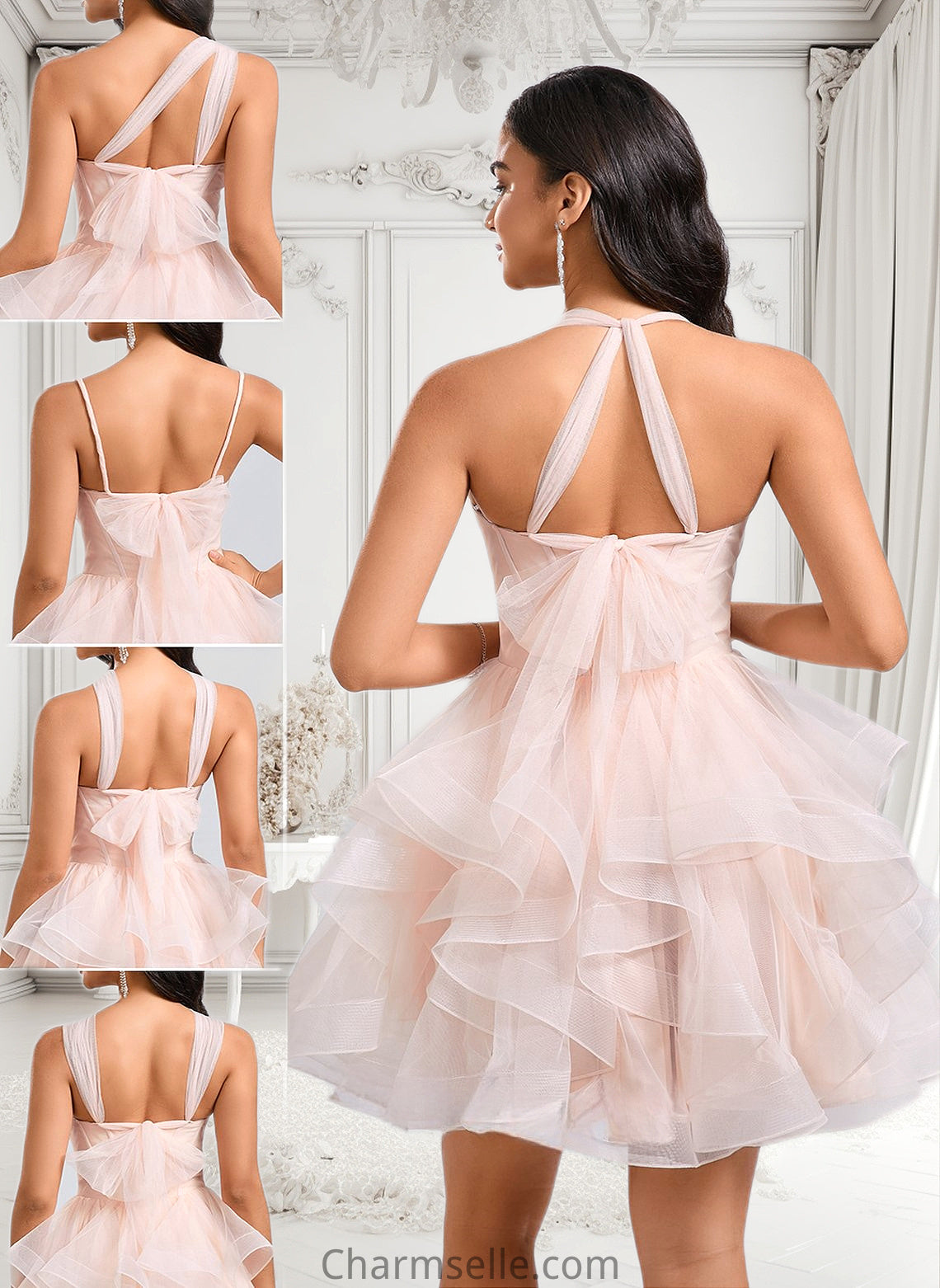 Arielle Ball-Gown/Princess Sweetheart Short Tulle Homecoming Dress DNP0025667