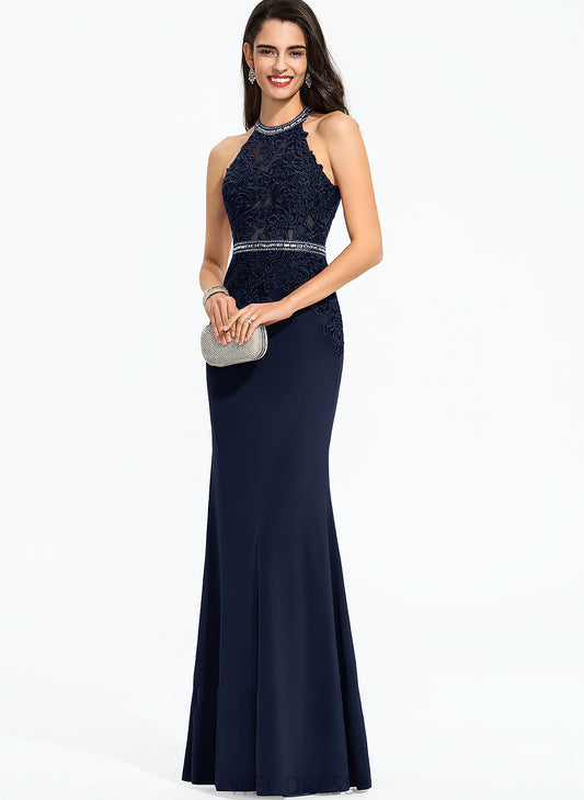 With Scoop Rachael Floor-Length Beading Prom Dresses Neck Sheath/Column Jersey Sequins