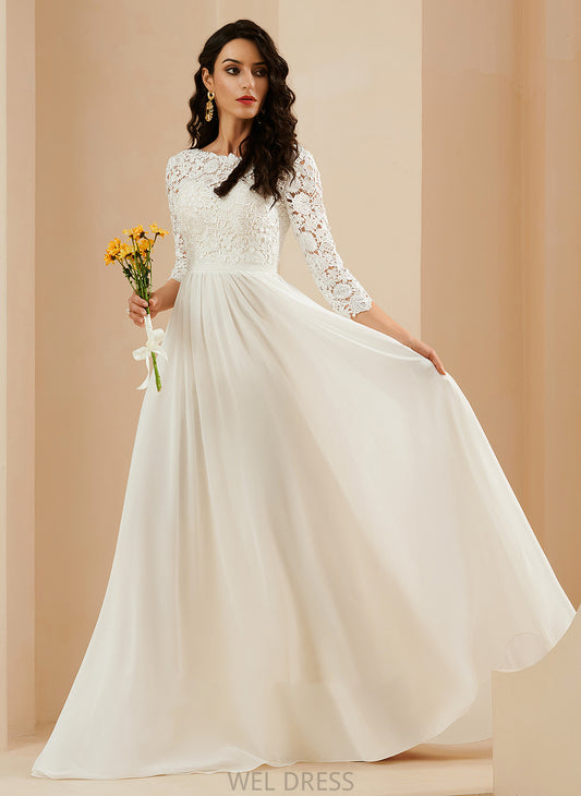 Wedding Abbigail Dress With Lace Sweep Train Wedding Dresses A-Line