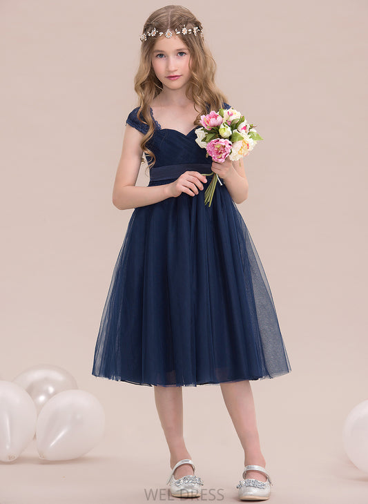 Joy Empire Tulle Sweetheart Knee-Length Ruffle With Junior Bridesmaid Dresses