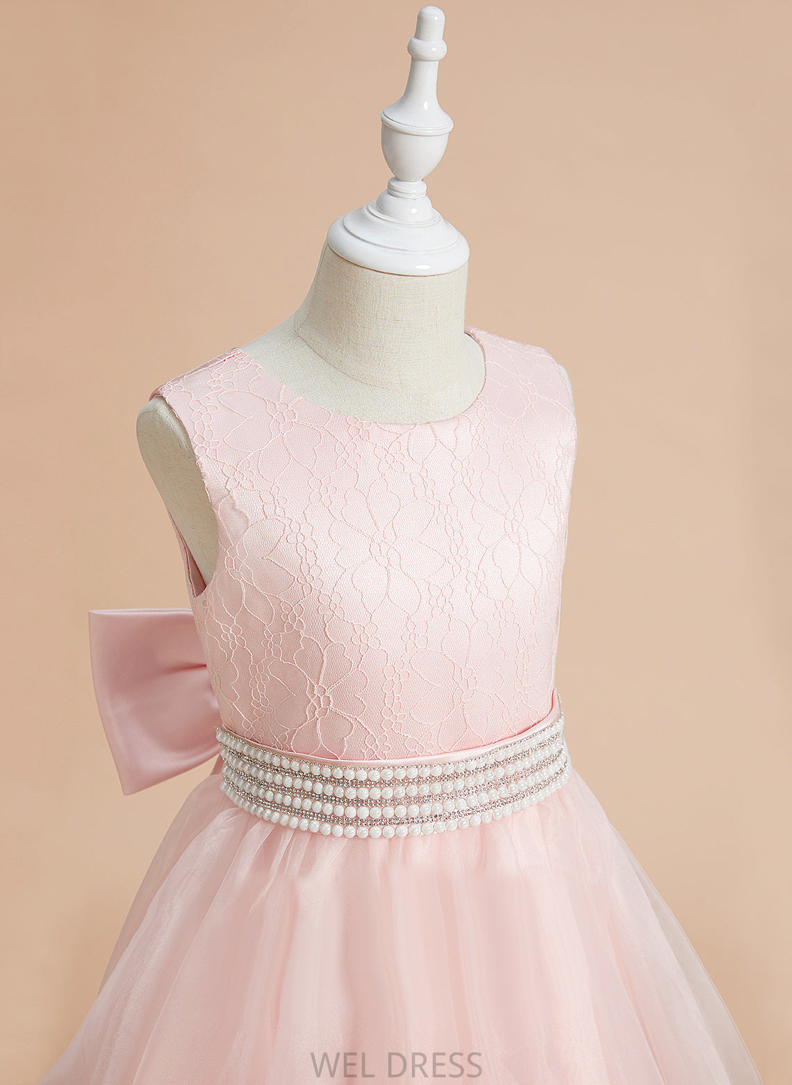 Flower Girl Dresses Savannah Ankle-length Dress Sleeveless With Girl Organza/Lace Beading/Bow(s) Flower Scoop Neck - Ball-Gown/Princess