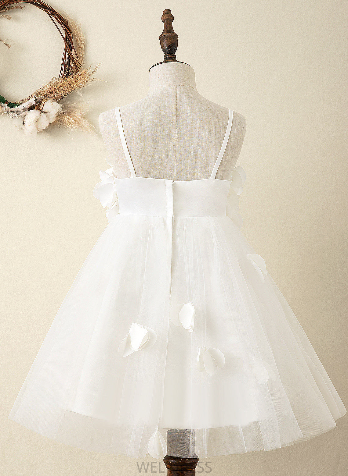 Straps Sleeveless - Knee-length Flower Girl Dresses A-Line Satin Jamie Dress Flower Girl