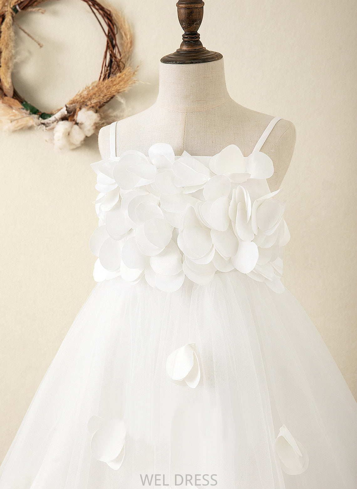 Straps Sleeveless - Knee-length Flower Girl Dresses A-Line Satin Jamie Dress Flower Girl