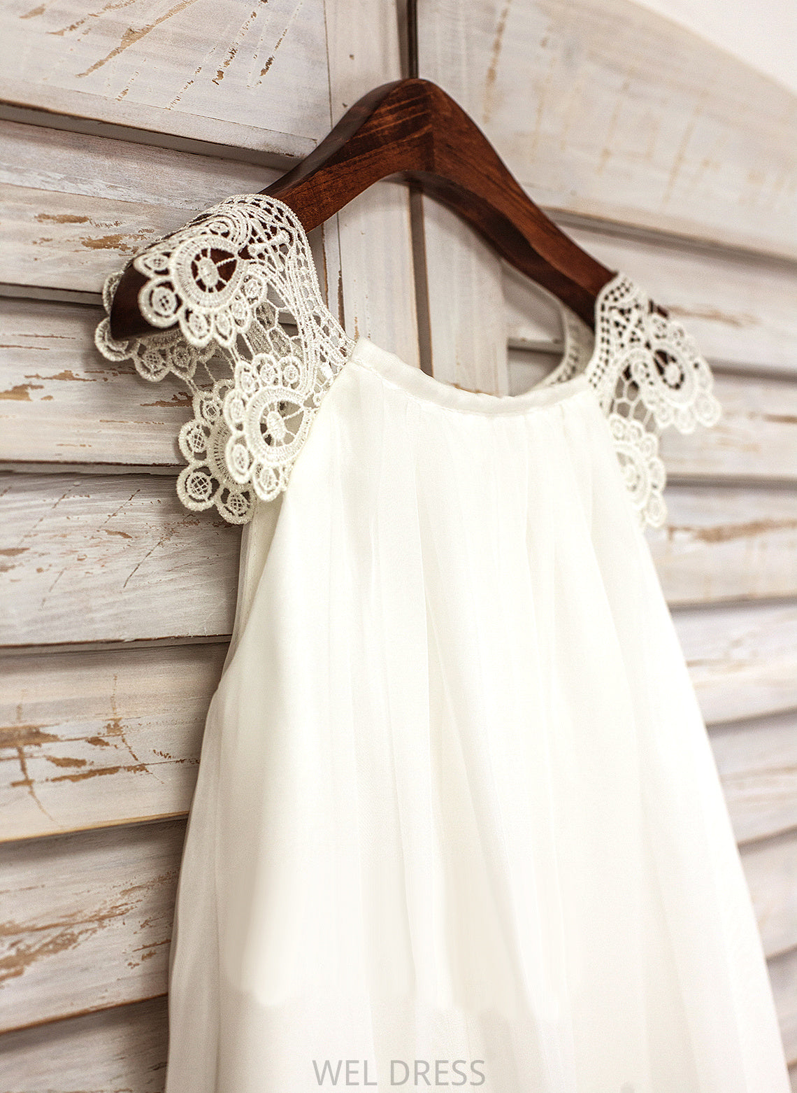 Chiffon A-Line/Princess Flower Girl Dresses With Dress Flower Millicent Scoop Neck Tea-length Lace Girl - Sleeveless