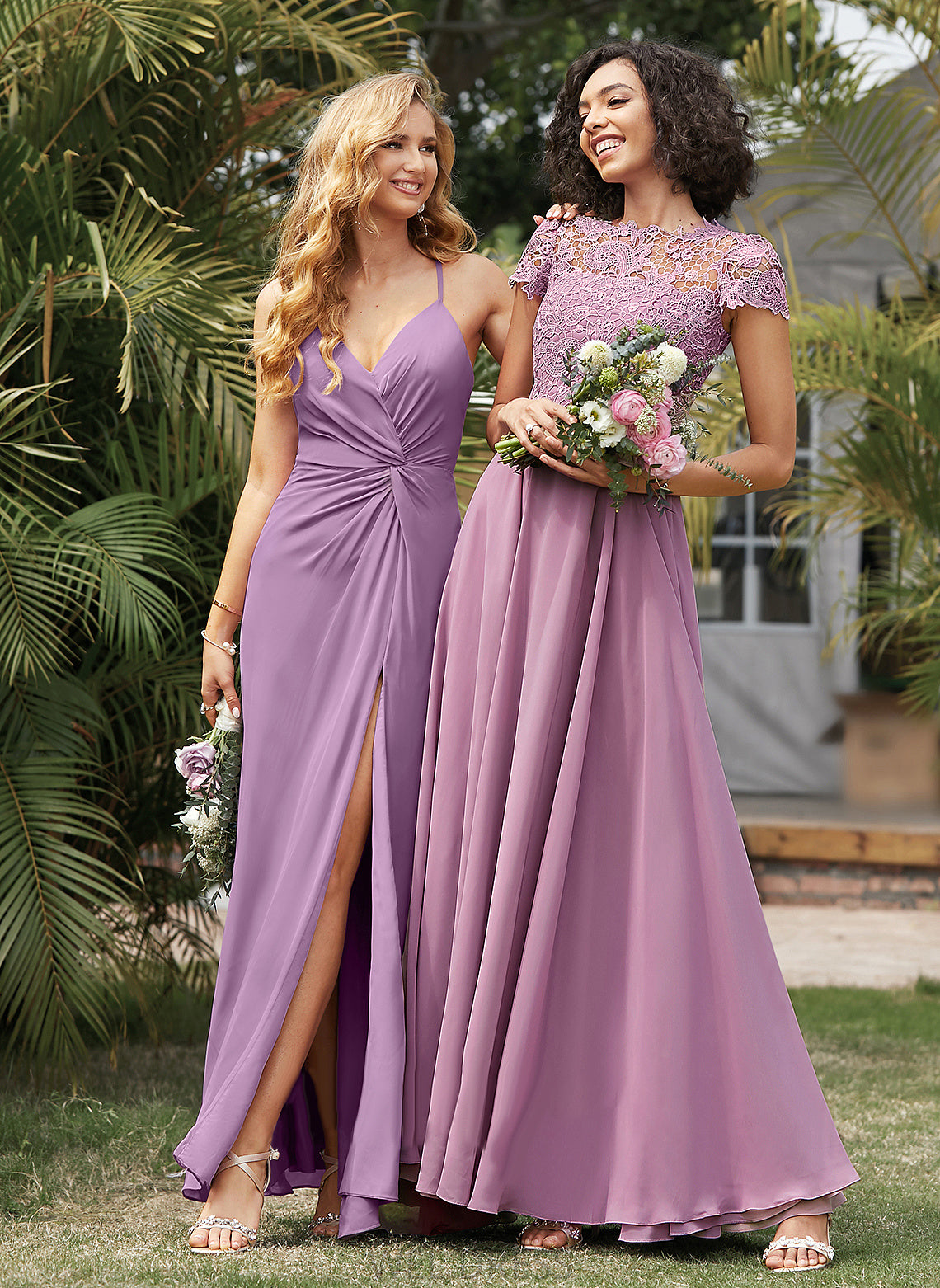 Chiffon With Prom Dresses Lace A-Line Pockets Neck Angelique Floor-Length Scoop