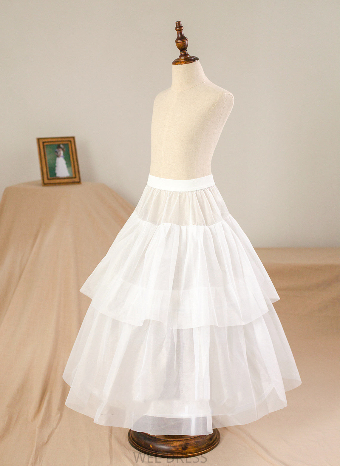 NOT Kristina Floor-length Organza/Satin Bow(s) included) - Sleeveless With Flower Ball-Gown/Princess Girl Dress Neck (Petticoat Flower Girl Dresses Scoop