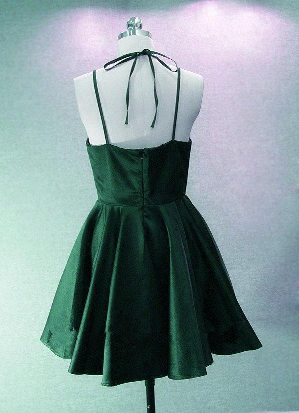 Adorable Green Halter V-Neckline Short Junior Party Lia Homecoming Dresses Dress 2024 CD2164