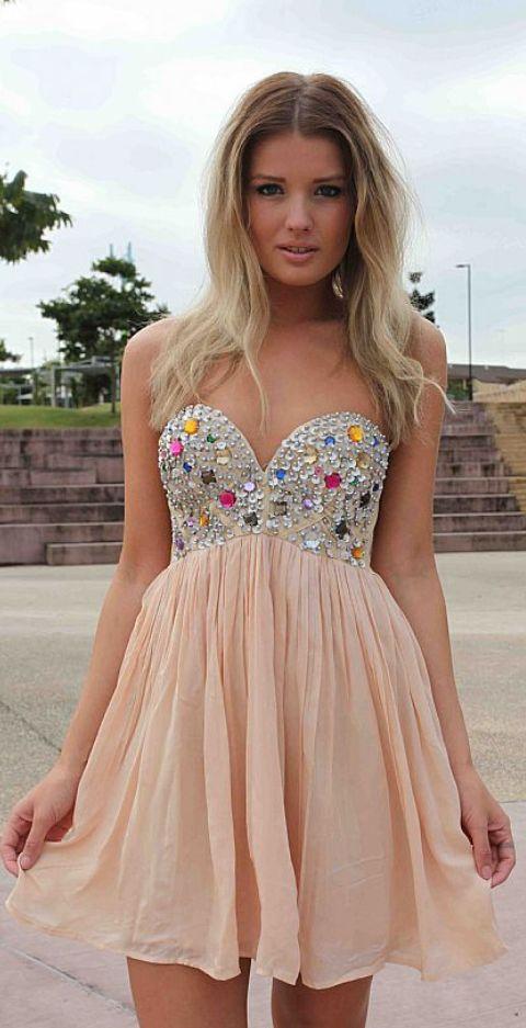 Cute Sweetheart Empire Waist Junior Homecoming Dresses Megan CD4464